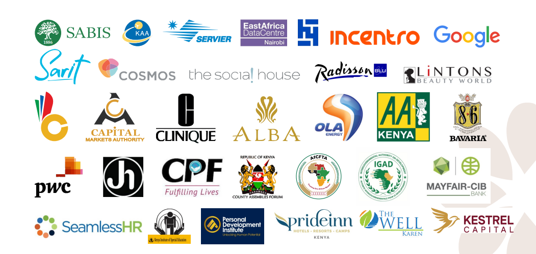 Galina International clients including Liquid Telecom, Clinique, Google, PwC, Radisson Blu, Capital Markets Authority, and more